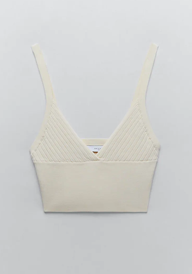 Knit Top With Straps  from Zara