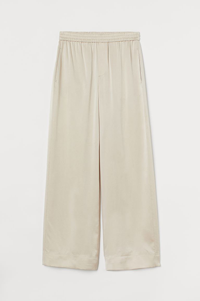 Wide Silk Trousers from H&M