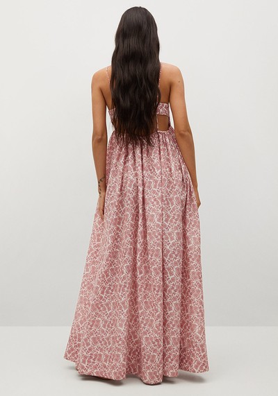 Maxi Dress With Back Slit  from Mango