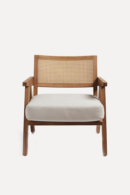 Abel Wooden Rattan Accent Chair from Next