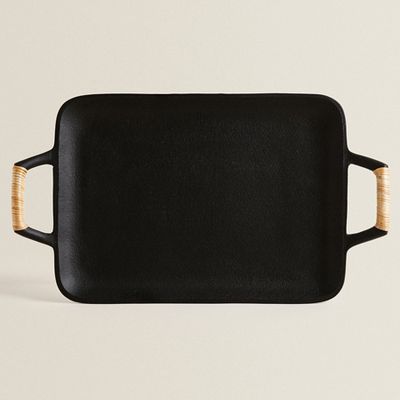 Metal Tray With Handles from Zara Home