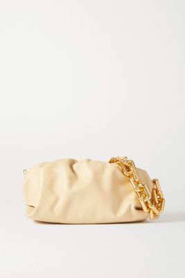 The Chain Pouch Gathered Leather Clutch from Bottega Veneta