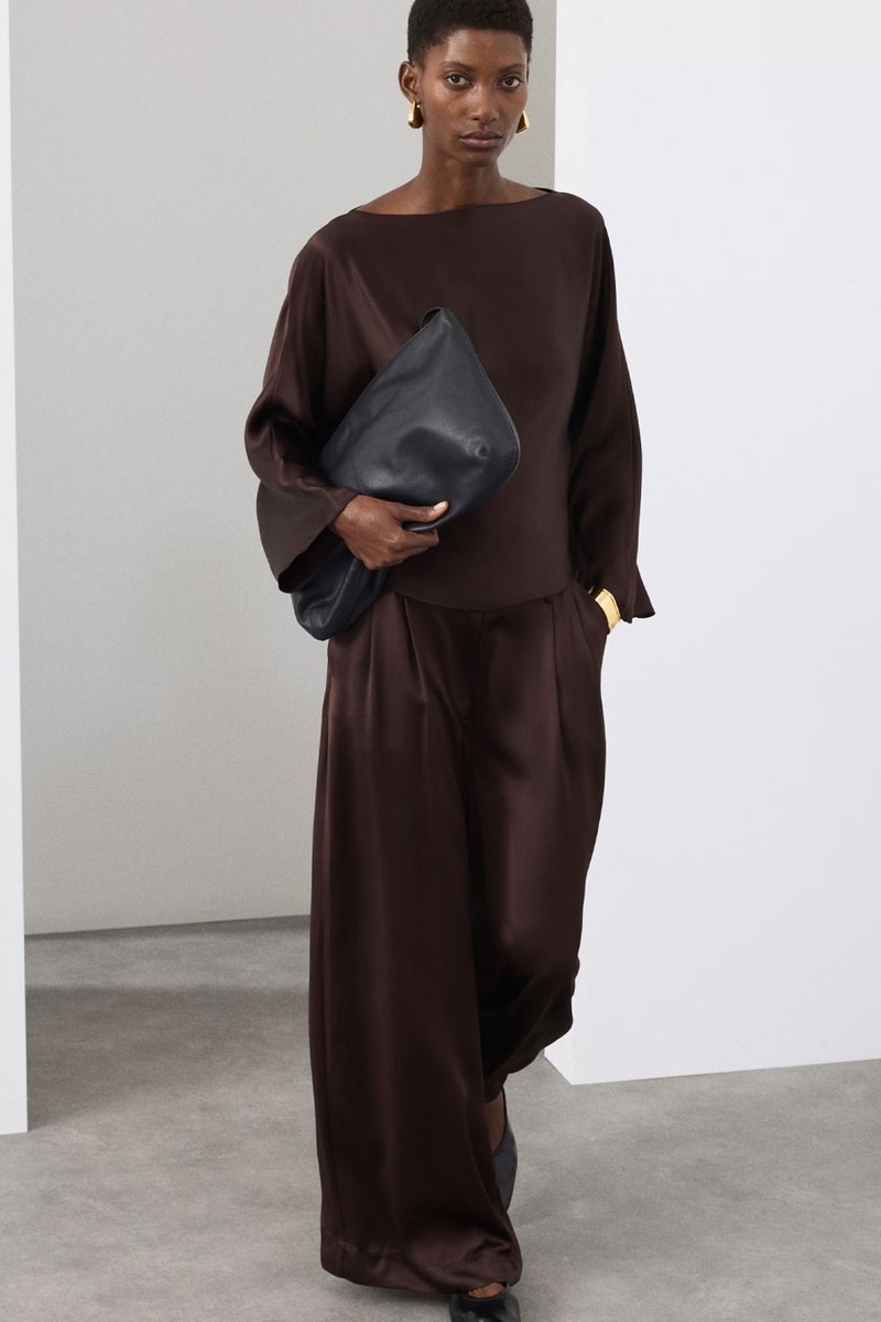 Satin Wide Leg Trousers from Autograph