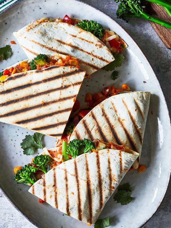 Toasted Chipotle, Sweet Potato, Corn & Tenderstem® Broccoli Quesadilla