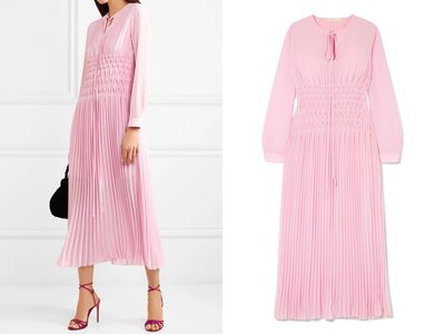 Maje Pleated Chiffon Midi Dress from Maje