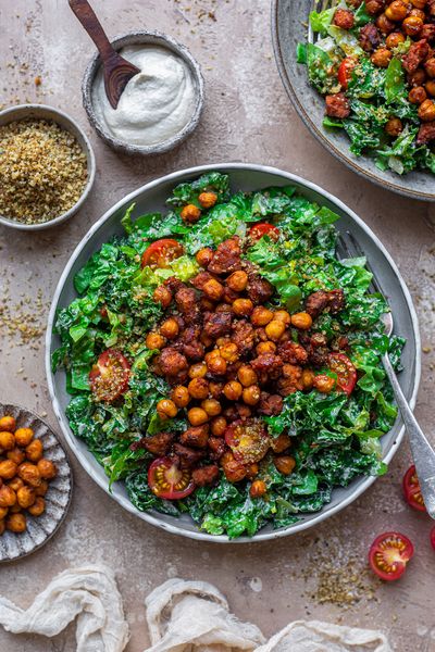 Chickpea & Tempeh Caesar Bowl