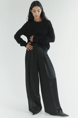 Silk-Blend Satin Trousers, £119.99 | H&M