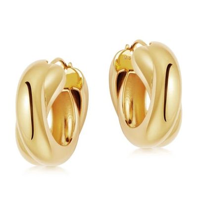 Gold Chunky Entwine Hoops from Missoma x Lucy Williams