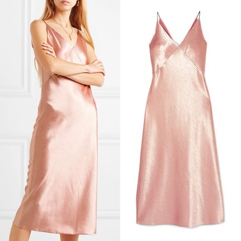 Hammered Satin Midi Dress from Vince