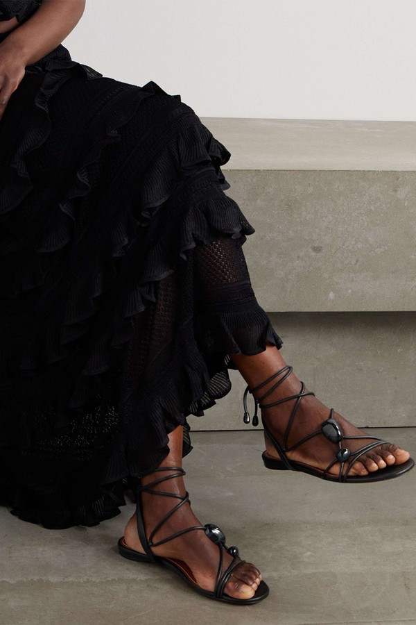 Gleam Leather Sandals from Zimmermann