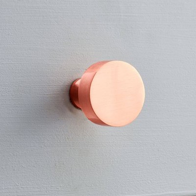 Modern Brushed Solid Brass Copper Knob from Pushka Home