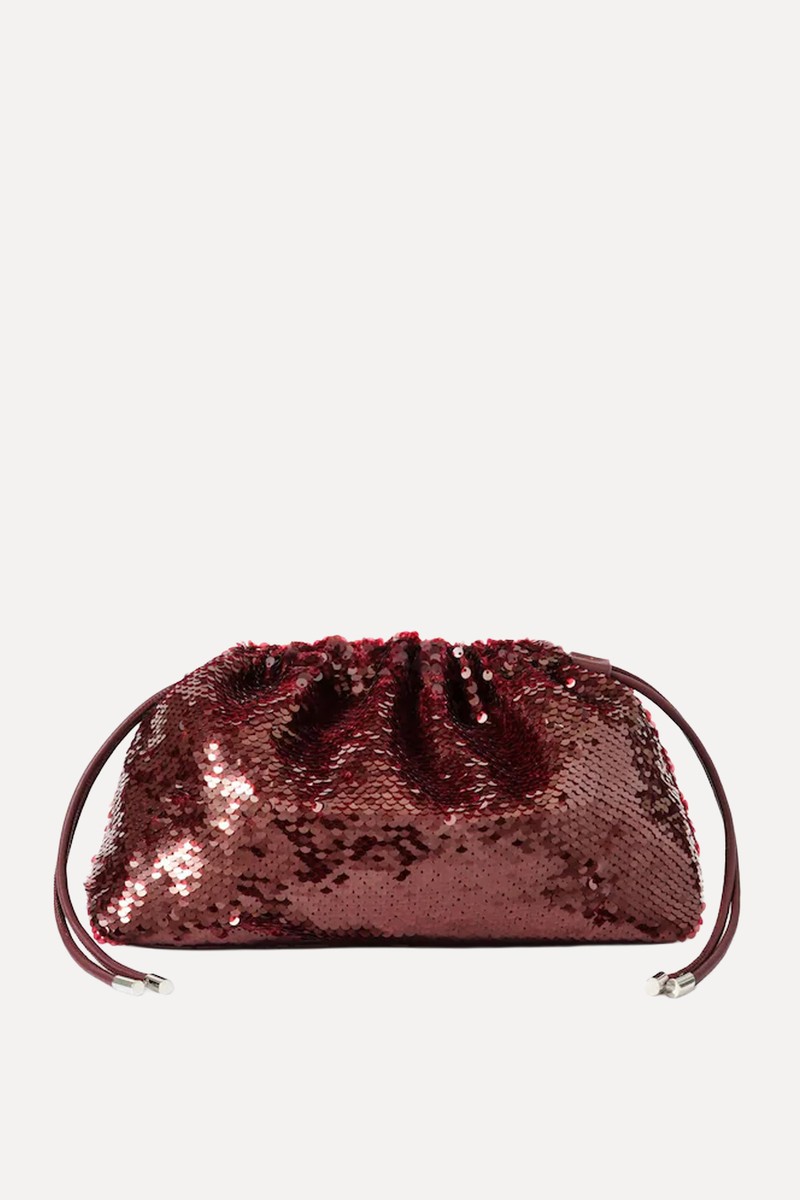 Raya Sequin Drawstring Bag from Mint Velvet