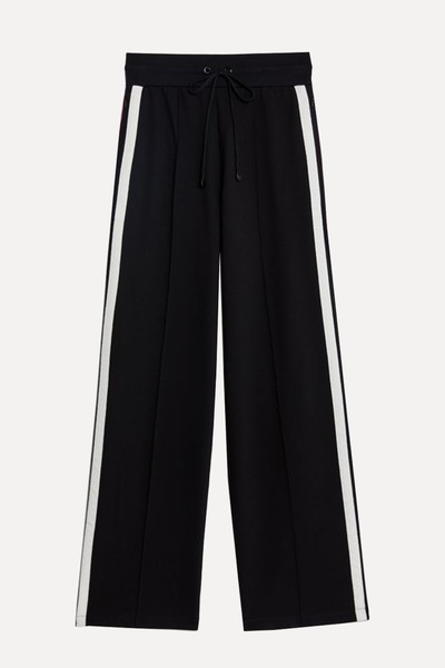 Jersey Side Stripe Wide Leg Trousers from M&S