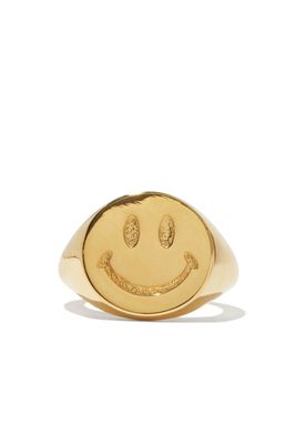 Be Happy Signet Ring from Joolz By Martha Calvo