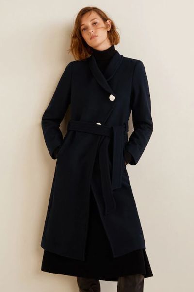 Belted Wool Coat from Mango