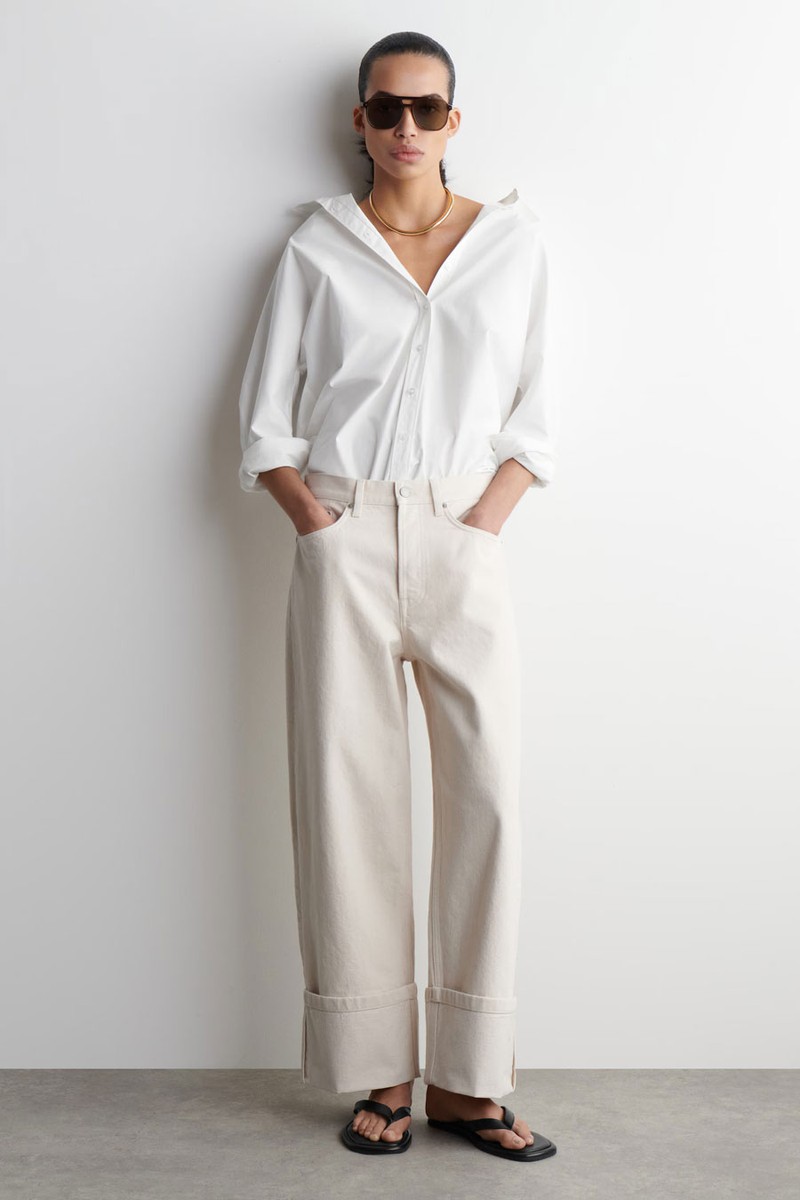 Facade Turn-Up Straight-Leg Jeans from COS