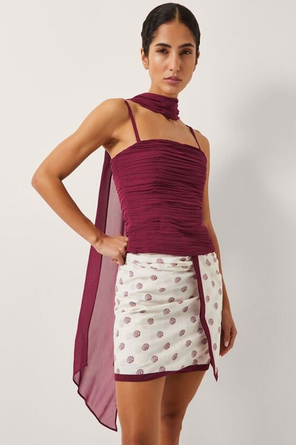 Colette Ruched Bandeau Top & Scarf from Monsoon x The India Edit