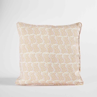 Ripple Pink & Mustard Cushion