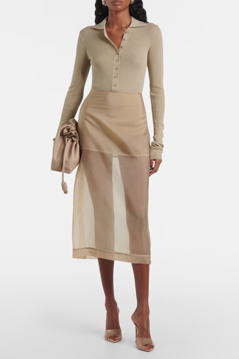 Peri Silk-Blend Midi Skirt from The Frankie Shop