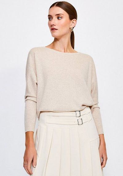 Cashmere Draped Shoulder Jumper