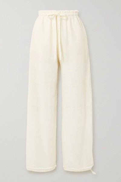 Frayed Cotton & Linen-Blend Wide-Leg Pants from Acne Studios