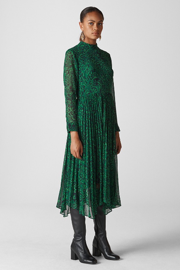 Jungle Cat Pleated Dress