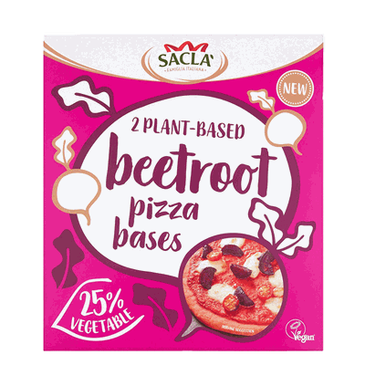 Plant-Based Beetroot Pizza Bases from Sacla
