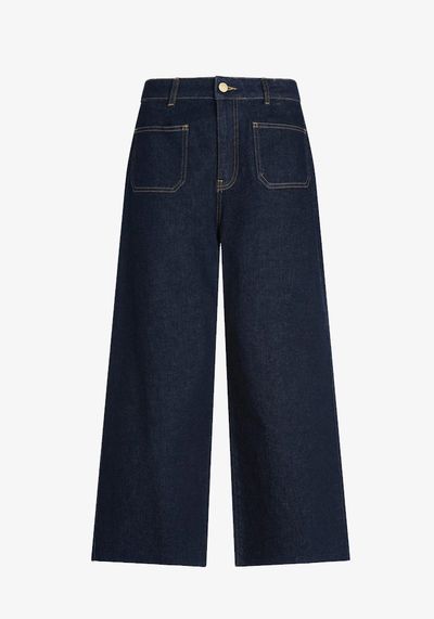 Monroe Indigo Crop Wide Jeans