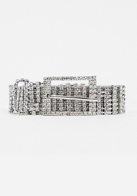 Full Diamante Chain Waist And Hip Belt from ASOS Design