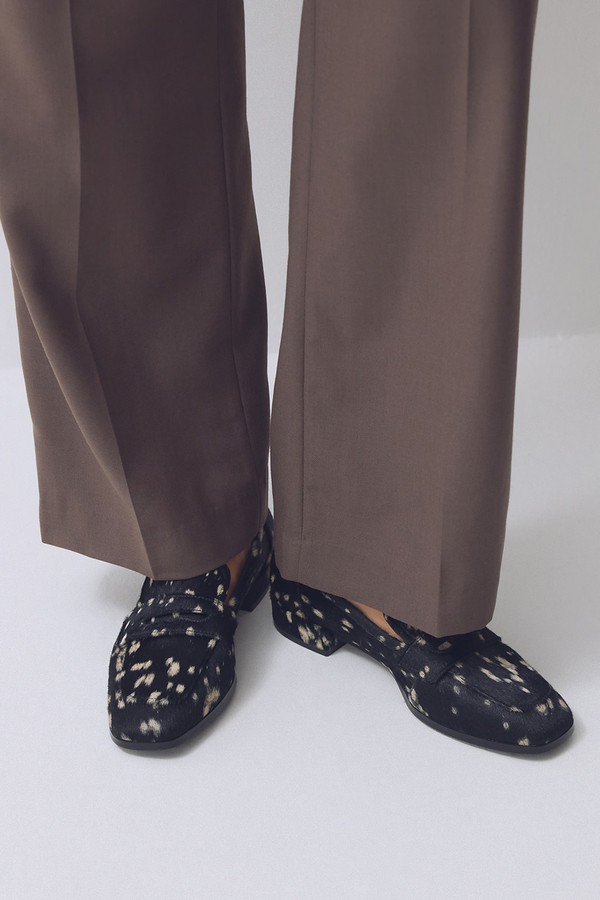 Leather Loafers With Fur from Reserved