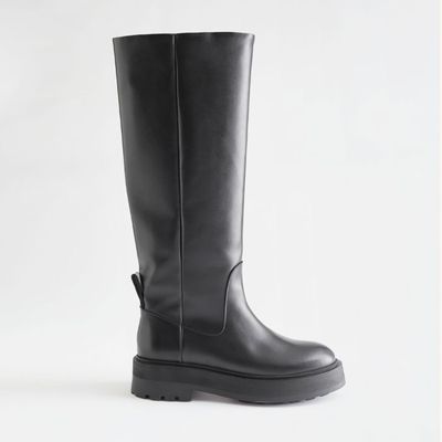 Chunky Knee High Leather Boots from & Other Stories