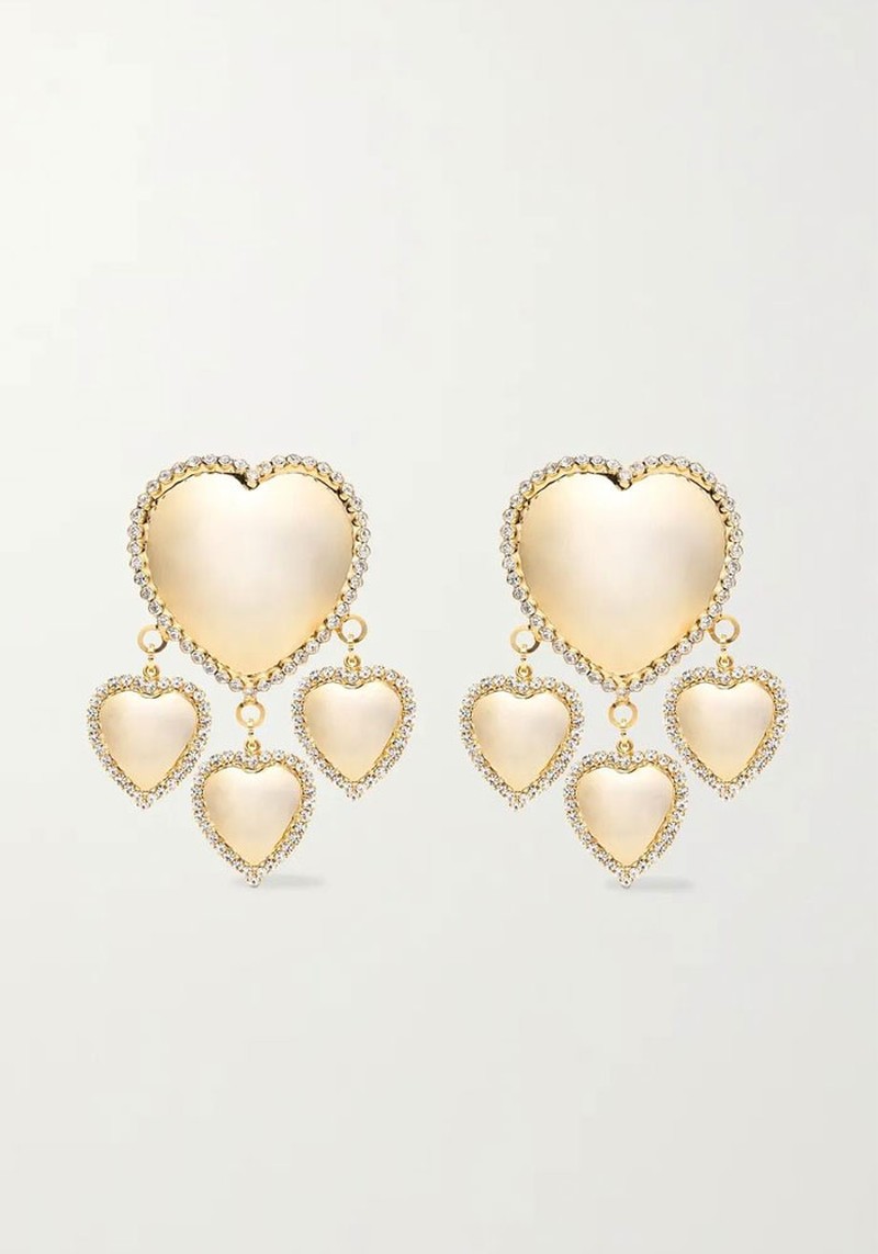 Oversized Crystal Clip Earrings from Alessandra Rich