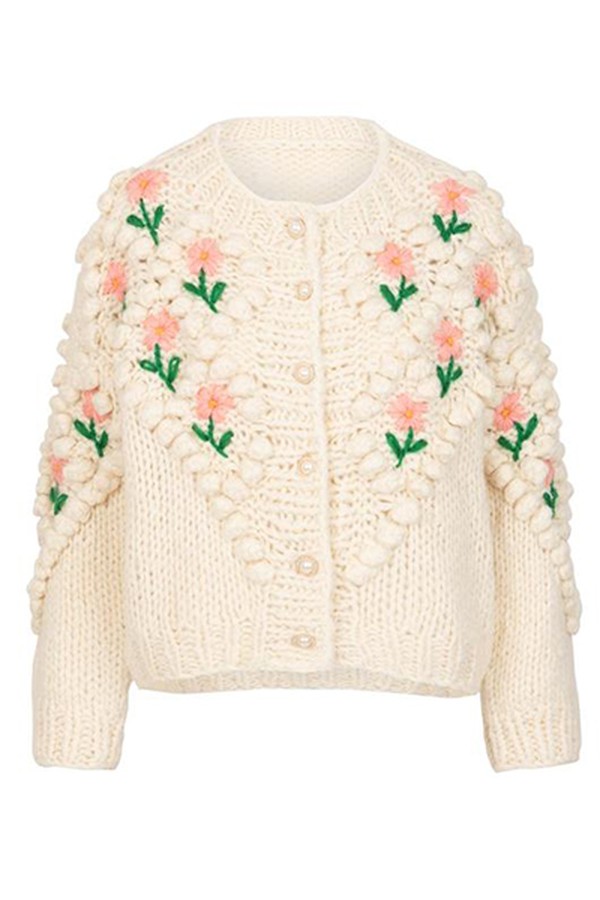 Chunky Cardigan Flowers And Pearls from Lily & Bean