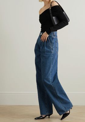 The Edgar Pleated High Rise Wide Leg Jeans from GOLDSIGN