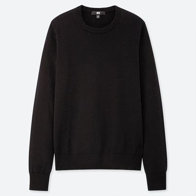 Extra Fine Merino Wool Crew Neck Jumper from Uniqlo