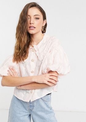 Pink Jacquard Blouse from Sister Jane