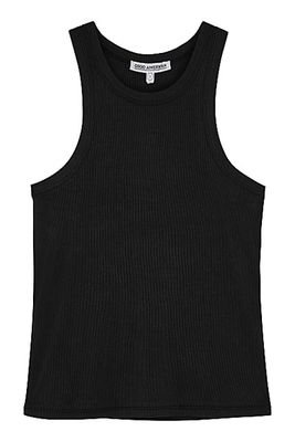 Black Ribbed Stretch-Modal Tank from Good American
