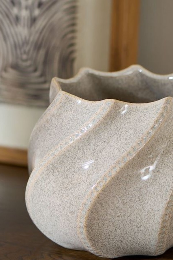 Natural Ceramic Wave Planter from NEXT HOME