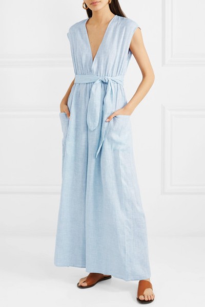 Whitney Striped Hemp Jumpsuit from Mara Hoffman