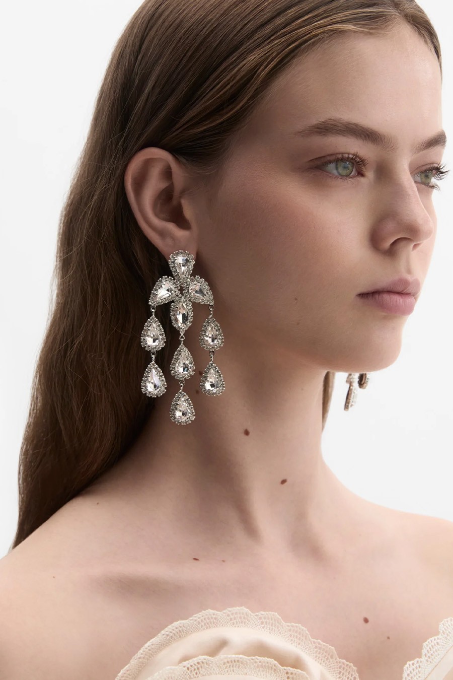 Teardrop Crystal Chandelier Earrings from Magda Butrym