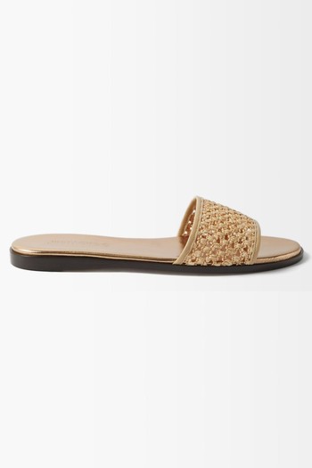 Minea Faux-Raffia Slides from Jimmy Choo