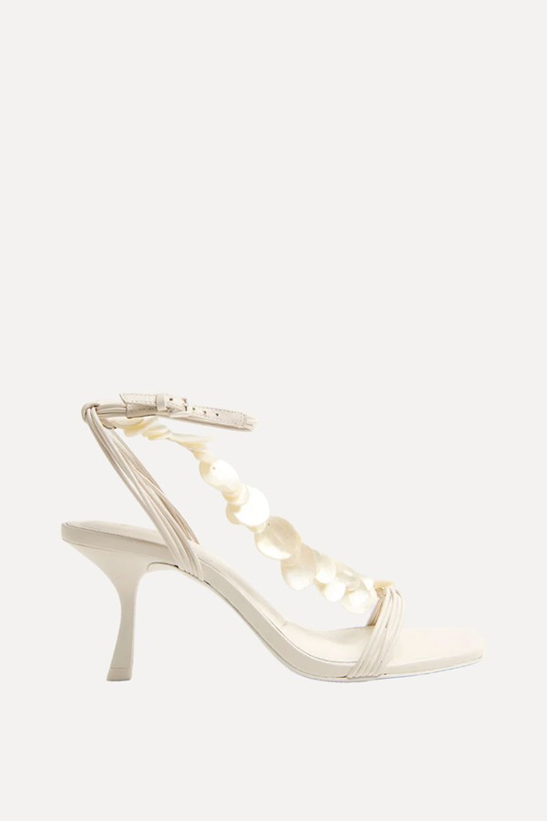 Elin Shell-Embellished Leather Sandals from SIMKHAI