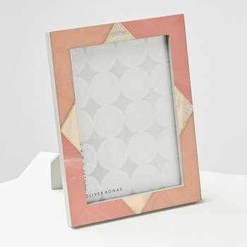 Modena Diamond Pink Photo Frame from Oliver Bonas