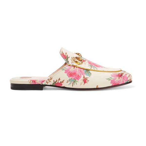 Princetown Printed Leather Slippers