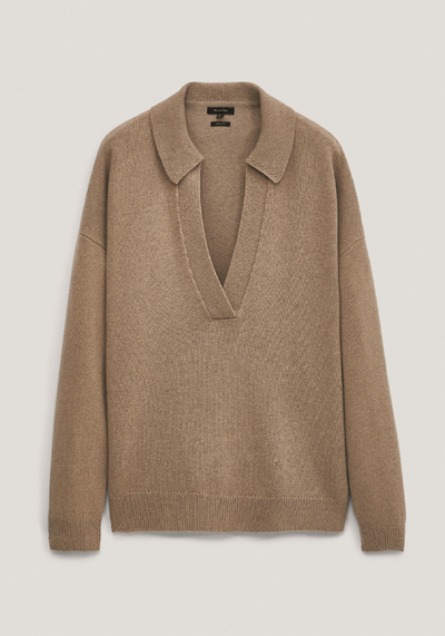 Polo Collar Knit Sweater from Massimo Dutti