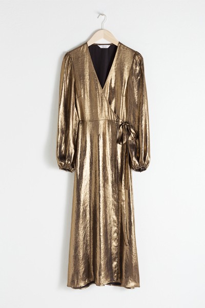 Metallic Satin Midi Dress from & Other Stories