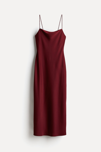 Open-Back Satin Dress from H&M