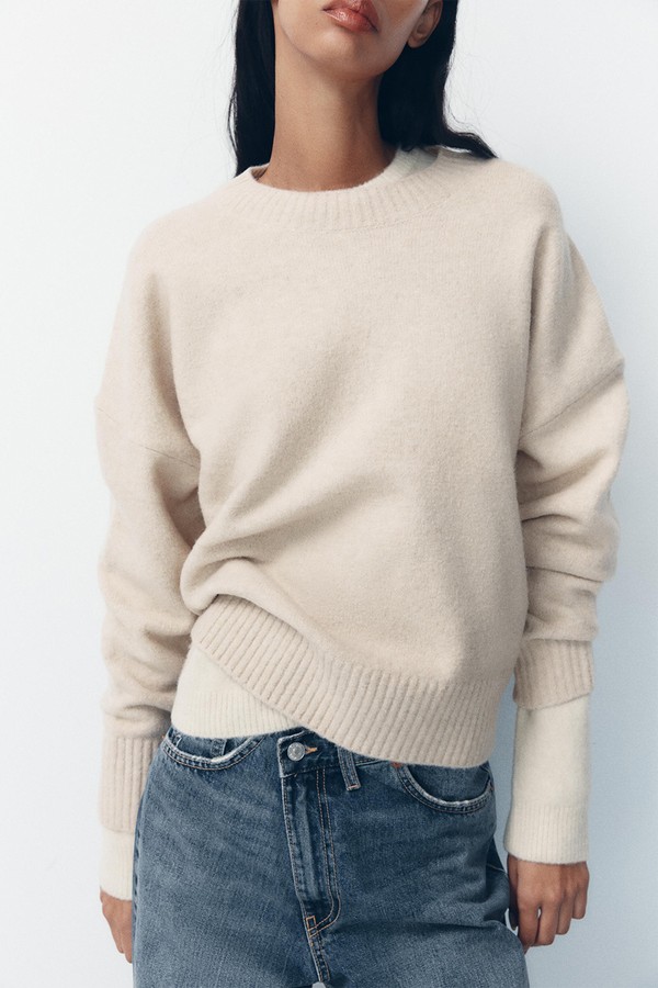 Soft Plain Knit Sweater from Zara