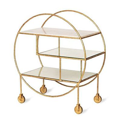 Luxe Round Bamboo Drinks Trolley from Oliver Bonas