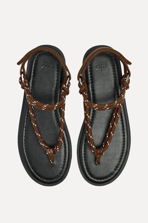 Flat Sandals With Printed Cord Straps from Parfois